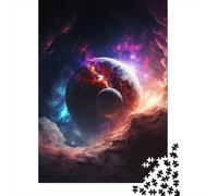 1000-Piece Jigsaw Puzzle for Adults, Beautiful Sky in Space, 70x50cm/1000pcs, A Calm After-work Activity; White Card Pieces with Reduced Dust