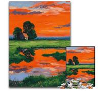 1000 Piece Jigsaw Puzzle for Adults Beautiful Sunrise Cardboard Puzzles for Home Decoration Gifts, Family Challenging Toy Perfect for Game Nights 26X38CM