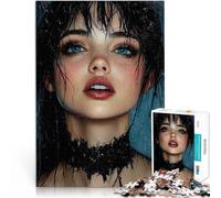 1000 Piece Jigsaw Puzzle for Adults Beauty Vampire Girl pädagogische Herausforderung mit passendem Poster und Quizblatt38x26cm