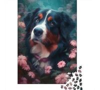 1000 Piece Jigsaw Puzzle for Adults, Bernese Mountain Dog Fable, 52x38cm/1000pcs, Shared Puzzle Activity, Weekend Leisure And Friends And Family