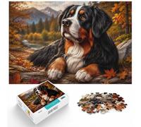 1000 Piece Jigsaw Puzzle for Adults, Bernese Mountain Dog Portrait | For cold evenings at home, this adult jigsaw puzzle with 1000 pieces works well for shared time during the holidays.