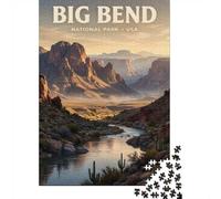 1000 Piece Jigsaw Puzzle for Adults, Big Bend National Park Poster