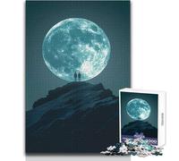 1000 Piece Jigsaw Puzzle for Adults Big Moon Scenery Educational Family Game Presents for Women Secret Santa Gifts Size 50x75cm