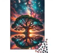 1000-Piece Jigsaw Puzzle for Adults, Big Tree in Space, 38x26cm/1000pcs, Idea, Screen-Free Activity And Quiet Winter Weekends