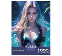 1000 Piece Jigsaw Puzzle for Adults Bikini Girl by Night Pool Jigsaw for Adults Relaxing Games Stress Reliever Birthday And Unique Gifts 70x50cm/1000pcs