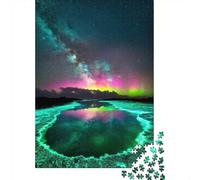 1000 Piece Jigsaw Puzzle for Adults, Bioluminescent Bay Under The Milky Way, 38x26cm/1000pcs, Shared Puzzle Activity, Quiet Home Time And Weekend Downtime