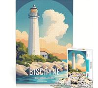 1000 Piece Jigsaw Puzzle for Adults Biscayne National Park Lighthouse Poster, Practical Game, Stress Reliever, Deal As Gifts for The Whole Family 50x75cm