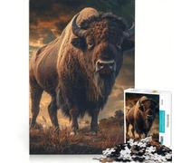 1000 Piece Jigsaw Puzzle for Adults Bison’s Stance, Practical Game, Stress Reliever, Deal As Gifts for The Whole Family 50x75cm