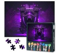 1000 Piece Jigsaw Puzzle for Adults Black and White Cyber Security Art Data Protection Digital Hacker Theme Challenging Puzzle for Teens Men Women Home Office Decor 27.5x19.7 Inch