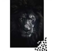 1000-Piece Jigsaw Puzzle for Adults, Black Lion Angry King, 70x50cm/1000pcs, Screen-Free Family Time, Quiet Home Time And Weekend Downtime