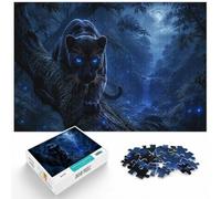 1000 Piece Jigsaw Puzzle for Adults, Black Panther at Night | For Christmas and winter evenings, this adult jigsaw puzzle with 1000 pieces suits calm, screen-free leisure.