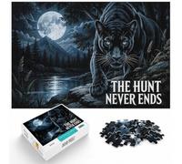 1000 Piece Jigsaw Puzzle for Adults, Black Panther The Hunt Never Ends | For a break from screens, this adult jigsaw puzzle with 1000 pieces fits naturally into relaxed home leisure.