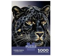 1000 Piece Jigsaw Puzzle for Adults Black Panther with Gold Accents Puzzles for Adults Relaxing Games Pattern Assembly for Is Ideal As A Gift 38x26cm/1000pcs