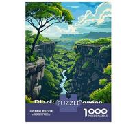 1000 Piece Jigsaw Puzzle for Adults, Black River Gorges National Park, Mauritius Artwork, Stress Relief Activity, Winter Indoor Entertainment, Premium Puzzle Pieces, 38x26cm/1000pcs
