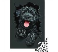 1000 Piece Jigsaw Puzzle for Adults, Black Russian Terrier, 70x50cm/1000pcs, Shared Puzzle Activity, Quiet Home Time And Weekend Downtime
