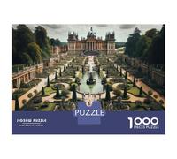 1000 Piece Jigsaw Puzzle for Adults Blenheim Palace Gardens Adult Jigsaw Relaxing Games Perfect Decoration Unique Gifts for Birthday And Christmas 52x38cm/1000pcs