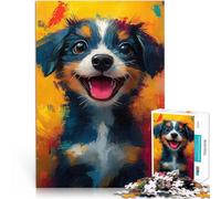 1000 Piece Jigsaw Puzzle for Adults Blissful Cute Dog Decompressing Intellectual Educational Toy Educational Game for Birthday, Chrismas 50x70cm