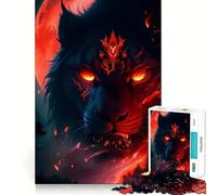 1000 Piece Jigsaw Puzzle for Adults Blood Moon Beast Clean Edge Game, Logic Skill Play, Idle Play Game, Xmas Art Display (38x52cm)