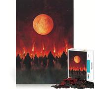 1000 Piece Jigsaw Puzzle for Adults Blood Moon Ritual Clean Edge Game, Logic Skill Play, Idle Play Game, Xmas Art Display (38x52cm)