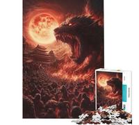 1000 Piece Jigsaw Puzzle for Adults Blood Moon Terror Jigsaw Puzzle Brain Teaser Game Stress Reliever for Is Ideal As A Gifts (Size 50x75cm)