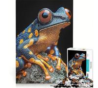 1000 Piece Jigsaw Puzzle for Adults Blue And Yellow Poison Dart Frog, Practical Game, Stress Reliever, Deal As Gifts for The Whole Family 38x26cm