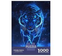 1000 Piece Jigsaw Puzzle for Adults Blue Tiger's Glow Jigsaws for Adults Family Game Analysis And Logic Difficult And Challenge 52x38cm/1000pcs