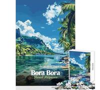 1000 Piece Jigsaw Puzzle for Adults Bora Bora French Polynesia Landscape Fun Interactive Family Experience Wonderful Holiday Giftsing Choice (50x75cm)