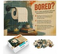 1000 Piece Jigsaw Puzzle for Adults, Bored Funny Toilet Poster | For relaxed days after Christmas, this adult jigsaw puzzle with 1000 pieces makes a thoughtful puzzle gift for adults.