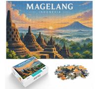 1000 Piece Jigsaw Puzzle for Adults, Borobudur From the Quiet Window | For a useful gift beyond Christmas Day, this adult jigsaw puzzle with 1000 pieces suits calm, screen-free leisure.