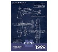 1000 Piece Jigsaw Puzzle for Adults Boulton Paul Blueprint Puzzles for Adults Relaxing Games Pattern Assembly for Is Ideal As A Gift 70x50cm/1000pcs