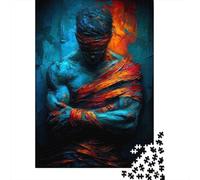 1000 Piece Jigsaw Puzzle for Adults, Bound by Fire And Ice - Expressionist Figure, 70x50cm/1000pcs, Shared Puzzle Activity, Weekend Leisure And Weekend Downtime