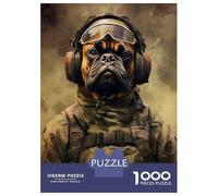 1000 Piece Jigsaw Puzzle for Adults Boxer Dog Soldier Adult Jigsaw Puzzle Toy Wall Decor Precision Cutting Unique Gifts for Birthday And Christmas 70x50cm/1000pcs