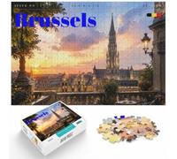 1000 Piece Jigsaw Puzzle for Adults, Brussels Belgium Travel Art | For quiet evenings: Adult jigsaw puzzle with 1000 pieces makes an engaging indoor activity for adults.