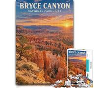 1000 Piece Jigsaw Puzzle for Adults, Bryce Canyon National Park Poster | For free time at home: Adult jigsaw puzzle with 1000 pieces adds a patient, piece-by-piece challenge to free time.