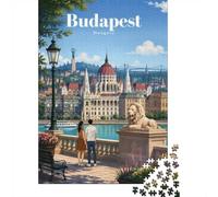 1000 Piece Jigsaw Puzzle for Adults, Budapest Parliament River View | For festive leisure at home: Adult jigsaw puzzle with 1000 pieces adds a classic jigsaw activity to the holiday season.