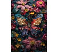 1000 Piece Jigsaw Puzzle for Adults Butterfly Flowers - Fun Challenges & Brainteasing Adult Jigsaws - Puzzle Games 1000 Piece