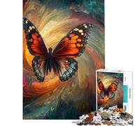 1000 Piece Jigsaw Puzzle for Adults Butterfly in Whirlwind Puzzles for Adults Brain Teaser Game Precision Cutting for Is Ideal As A Gifts (Size 50x75cm)