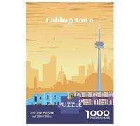 1000 Piece Jigsaw Puzzle for Adults Cabbagetown in Toronto Puzzles for Adults Relaxing Games Pattern Assembly for Is Ideal As A Gift 38x26cm/1000pcs