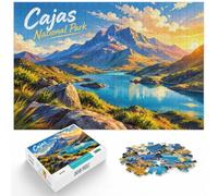 1000 Piece Jigsaw Puzzle for Adults, Cajas National Park, Ecuador Landscape | For a useful gift beyond Christmas Day: Adult jigsaw puzzle with 1000 pieces works well for shared time during the holidays.