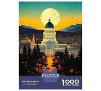 1000 Piece Jigsaw Puzzle for Adults, California State Building Artwork, Creative Leisure Activity, Holiday Family Game, Precision Cut Pieces, 70x50cm/1000pcs