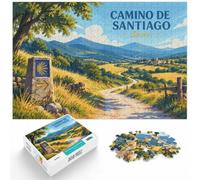 1000 Piece Jigsaw Puzzle for Adults, Camino de Santiago Spain Landscape Art | For adult puzzle fans at Christmas, this adult jigsaw puzzle with 1000 pieces makes a thoughtful puzzle gift for adults.