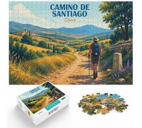 1000 Piece Jigsaw Puzzle for Adults, Camino de Santiago Spain Landscape Art | For winter weekends, this adult jigsaw puzzle with 1000 pieces works as both a festive gift and an indoor activity.