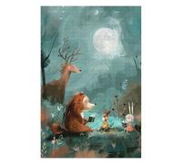 1000 Piece Jigsaw Puzzle for Adults, Campfire Stories - Cozy Forest Friends