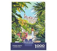 1000 Piece Jigsaw Puzzle for Adults Canterbury Garden Scene Puzzles for Adults Family Game A Work of Art Unique Gifts for Birthday And Christmas 52x38cm/1000pcs