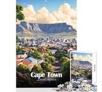 1000 Piece Jigsaw Puzzle for Adults Cape Town Cityscape Fun Interactive Family Experience Wonderful Holiday Giftsing Choice (38x26cm)