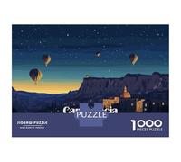 1000 Piece Jigsaw Puzzle for Adults Cappadocia Turkey Hot Air Balloons Night Jigsaw Puzzle Toy Wall Decor Wall Decoration Difficult And Challenge 52x38cm/1000pcs