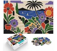 1000 Piece Jigsaw Puzzle for Adults, Capri Italy Floral Landscape Art | For piece-by-piece progress: Adult jigsaw puzzle with 1000 pieces works well for solo leisure or shared family time.