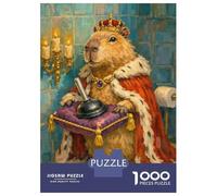 1000 Piece Jigsaw Puzzle for Adults Capybara King on The Throne Puzzles for Adults Toy Wall Decor Presents for Women Difficult And Challenge 52x38cm/1000pcs
