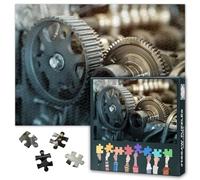 1000 Piece Jigsaw Puzzle for Adults Car Engine Art Automotive Mechanical Gears Design Detailed Internal Combustion Engine Puzzle for Garage Office Man Cave Wall Decor 27.5x19.7 Inch