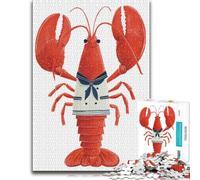 1000 Piece Jigsaw Puzzle for Adults, Cartoon Lobster in Sailor Outfit